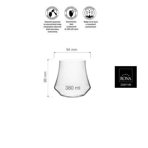 Szklanka niska Eclipse, 380ml Szklanka niska Eclipse, 380ml