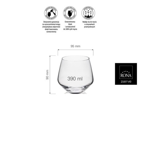 Szklanka niska Martina, 390ml Szklanka niska Martina, 390ml