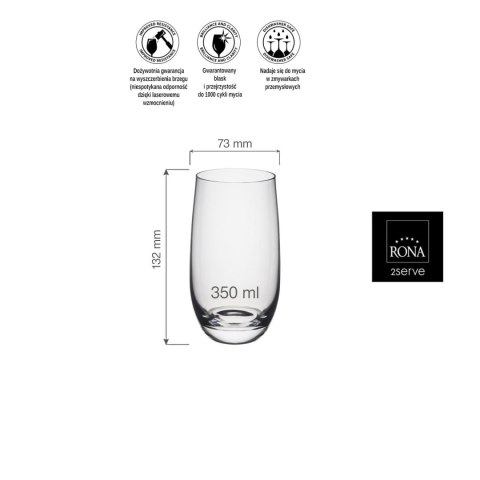 Szklanka wysoka Lunar, 350ml Szklanka wysoka Lunar, 350ml
