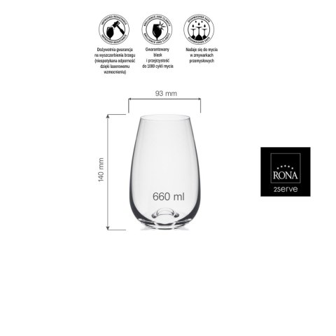Szklanka wysoka Wine Solution, 660ml Szklanka wysoka Wine Solution, 660ml