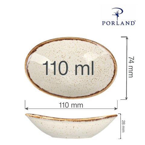 Mini naczynie owalne Sand 110 mm Mini naczynie owalne Sand 110 mm
