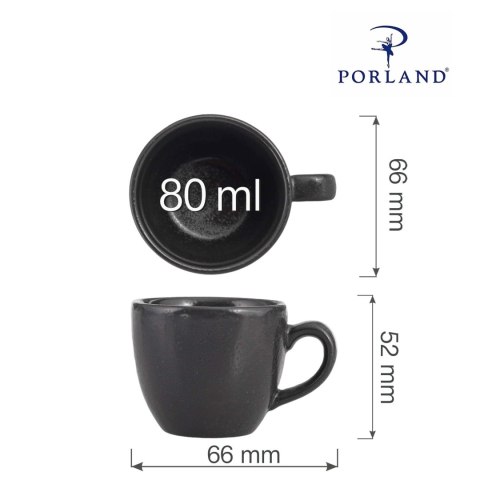 Filiżanka elegancka do espresso Coal 80 ml Filiżanka elegancka do espresso Coal 80 ml