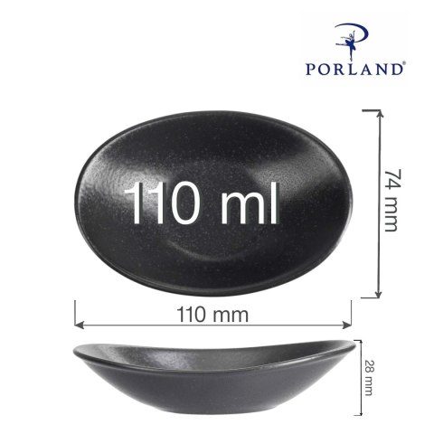Mini naczynie owalne Coal 110 mm Mini naczynie owalne Coal 110 mm