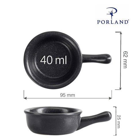 Mini naczynie z rączką Coal 60 mm Mini naczynie z rączką Coal 60 mm