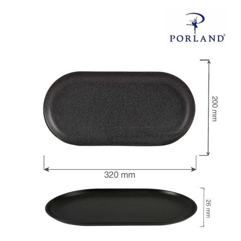 Półmisek owalny Coal 320x200 mm Półmisek owalny Coal 320x200 mm