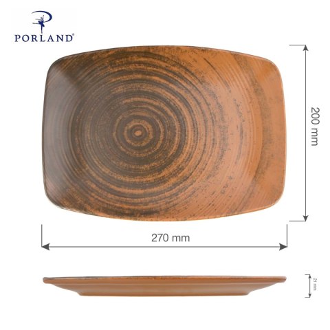 Talerz owalny Lykke Brown, 270x200 mm Talerz owalny Lykke Brown, 270x200 mm