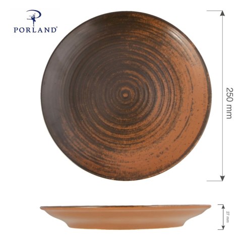 Talerz płytki Lykke Brown, 250 mm Talerz płytki Lykke Brown, 250 mm