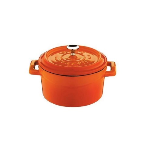 Mini garnek żeliwny (O)10cm, pomarańczowy Mini garnek żeliwny (O)10cm, pomarańczowy