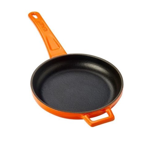 Mini patelnia żeliwna z metalowym uchwytem (O)16cm, pomarańczowa Mini patelnia żeliwna z metalowym uchwytem (O)16cm, pomarańczowa