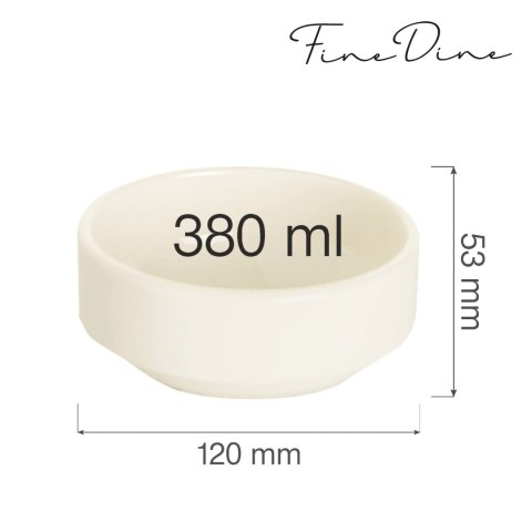 Miska sztaplowana Crema 380 ml, 120 mm
