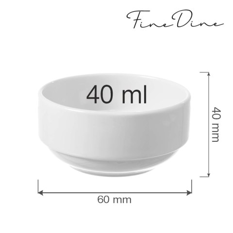 Miseczka sztaplowana Bianco 40 ml, 60 mm Miseczka sztaplowana Bianco 40 ml, 60 mm