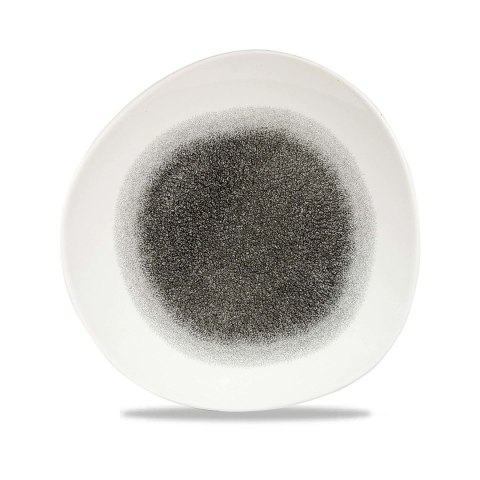 Talerz płytki o organicznym kształcie Raku Quartz Black Talerz płytki o organicznym kształcie Raku Quartz Black