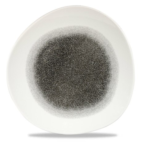 Talerz płytki o organicznym kształcie Raku Quartz Black Talerz płytki o organicznym kształcie Raku Quartz Black