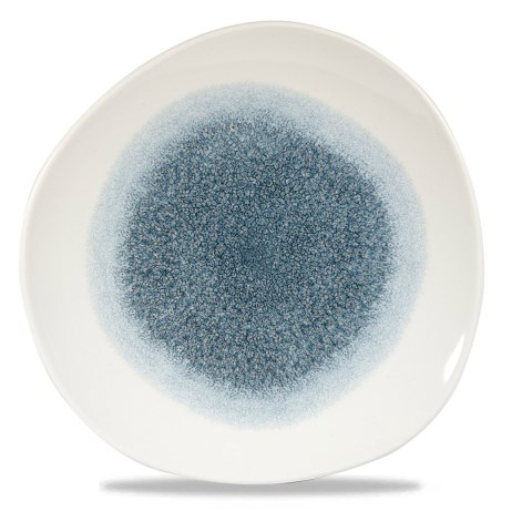 Talerz płytki o organicznym kształcie Raku Topaz Blue 286 mm Talerz płytki o organicznym kształcie Raku Topaz Blue 286 mm