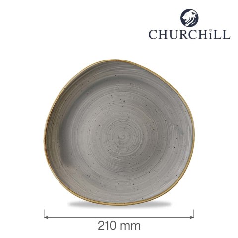 Talerz płytki o organicznym ksztalcie Stonecast Peppercorn Grey 210 mm Talerz płytki o organicznym ksztalcie Stonecast Peppercorn Grey 210 mm
