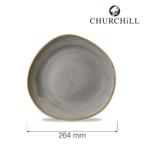Talerz płytki o organicznym ksztalcie Stonecast Peppercorn Grey 264 mm Talerz płytki o organicznym ksztalcie Stonecast Peppercorn Grey 264 mm