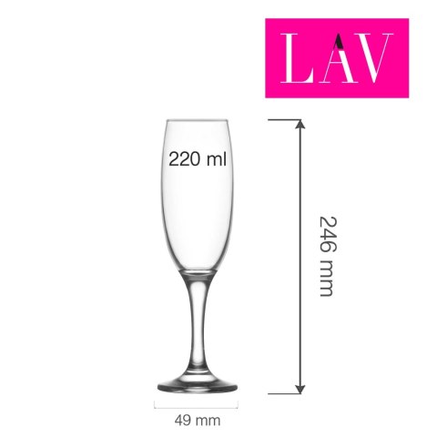 Kieliszek do szampana i prosecco Empire 220 ml, LAV Kieliszek do szampana i prosecco Empire 220 ml, LAV