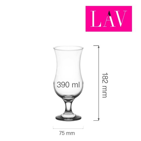 Kieliszek koktajlowy typu hurricane Fiesta 390 ml, LAV Kieliszek koktajlowy typu hurricane Fiesta 390 ml, LAV