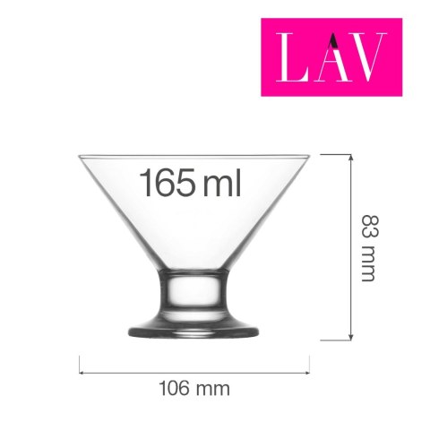 Pucharek do lodów i deserów Crema | Kieliszek do martini 165 ml, LAV Pucharek do lodów i deserów Crema | Kieliszek do martini 165 ml, LAV