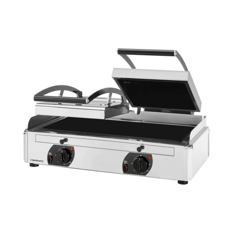 Witoceramiczny Podwójny Grill Kontaktowy Barmatic - FLAT & FLAT Witoceramiczny Podwójny Grill Kontaktowy Barmatic - FLAT & FLAT