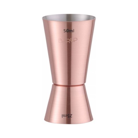 Jigger - miarka barmańska, Bar up, miedziany, 25ml/50ml, ø42x(H)86mm Jigger - miarka barmańska, Bar up, miedziany, 25ml/50ml, ø42x(H)86mm