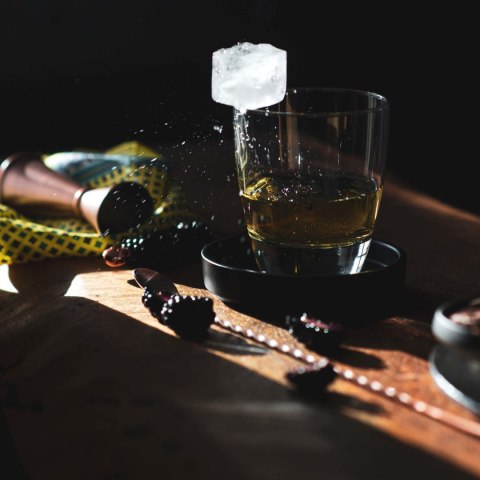 Łyżka barmańska z tłuczkiem, 300mm, czarna, Barfly Łyżka barmańska z tłuczkiem, 300mm, czarna, Barfly