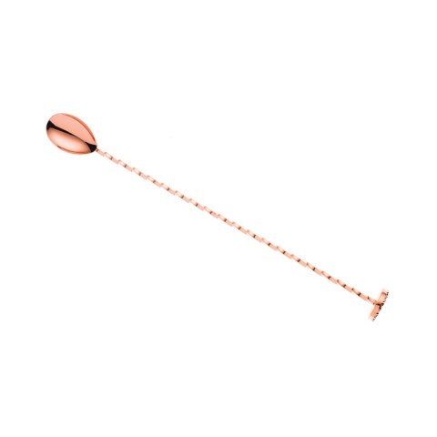 Łyżka barmańska z tłuczkiem, 300mm, miedziana, Barfly Łyżka barmańska z tłuczkiem, 300mm, miedziana, Barfly