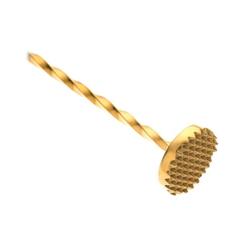 Łyżka barmańska z tłuczkiem, 300mm, złota, Barfly Łyżka barmańska z tłuczkiem, 300mm, złota, Barfly
