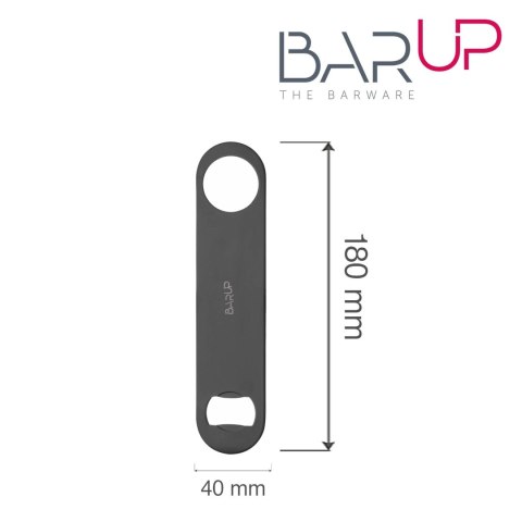 Otwieracz do butelek, Bar up, czarny, 180x40x(H)2mm Otwieracz do butelek, Bar up, czarny, 180x40x(H)2mm