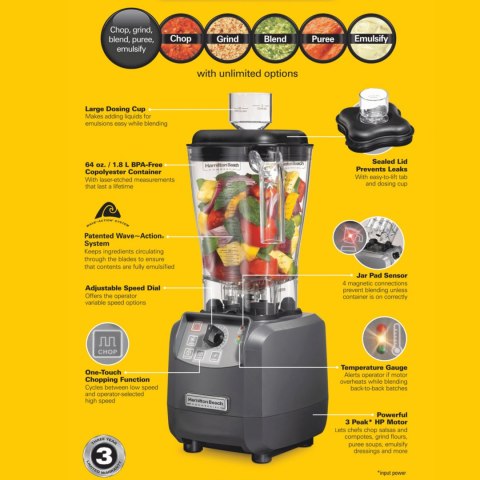 Blender kuchenny Expeditor HBF600R-CE 1,8l, Hamilton Beach Commercial Blender kuchenny Expeditor HBF600R-CE 1,8l, Hamilton Beach Commercial