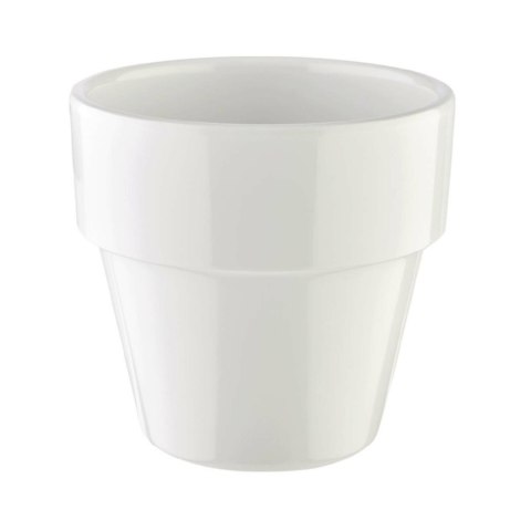 Pojemnik na przekąski i saszetki w kształcie doniczki "Flowerpot", biała, z melaminy, 90x(h)85, 300 ml Pojemnik na przekąski i saszetki w kształcie doniczki "Flowerpot", biała, z melaminy, 90x(h)85, 300 ml