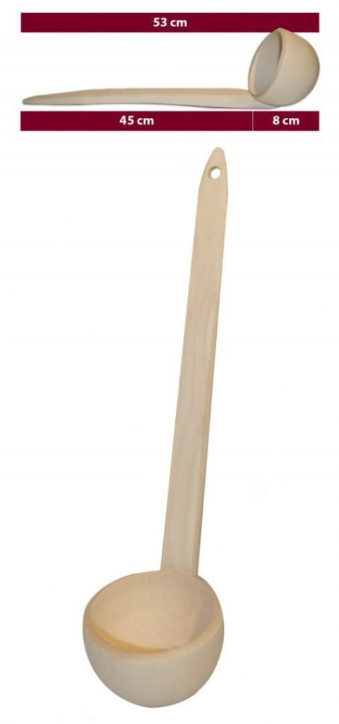 Chochla Duża 53 Cm warzecha Łyżka do kotła Chochla Duża 53 Cm warzecha Łyżka do kotła