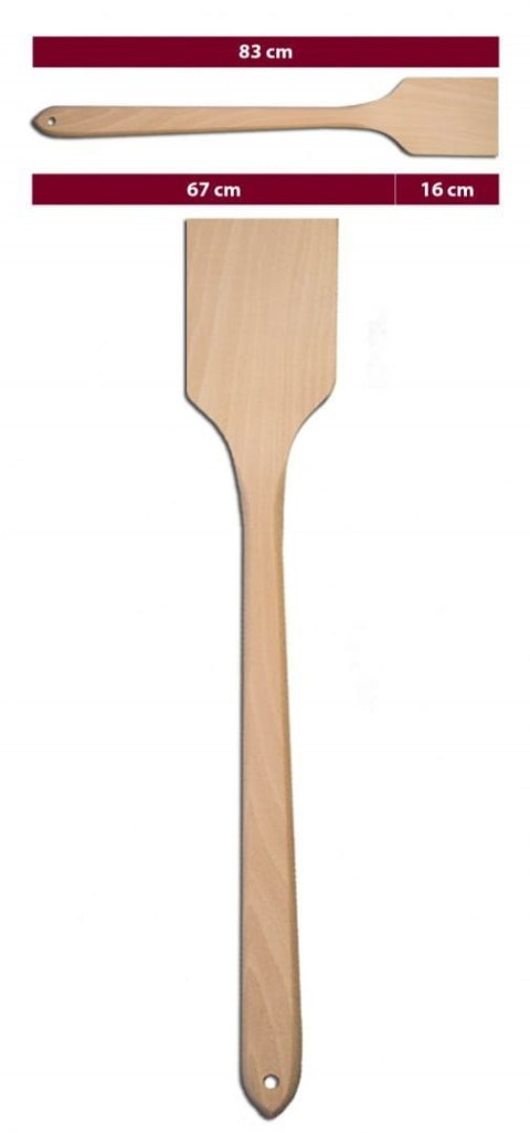 Warzecha Łopata PL drewniana łyżka do kotła 80 cm Warzecha Łopata PL drewniana łyżka do kotła 80 cm
