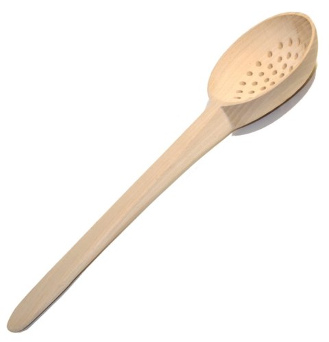 Cedzak łyżka drewniana z dziurami warzecha 43 cm Cedzak łyżka drewniana z dziurami warzecha 43 cm