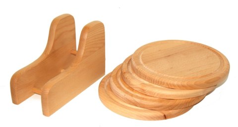 Deska do krojenia komplet ze stojakiem 4 szt 20 cm Deska do krojenia komplet ze stojakiem 4 szt 20 cm