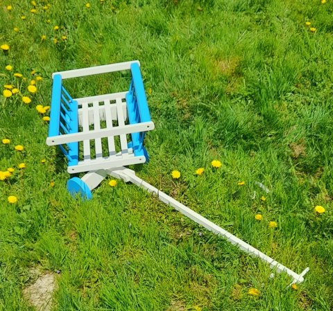 Wóz drabiniasty drewniany ogrodowy DUŻY 60 cm NI