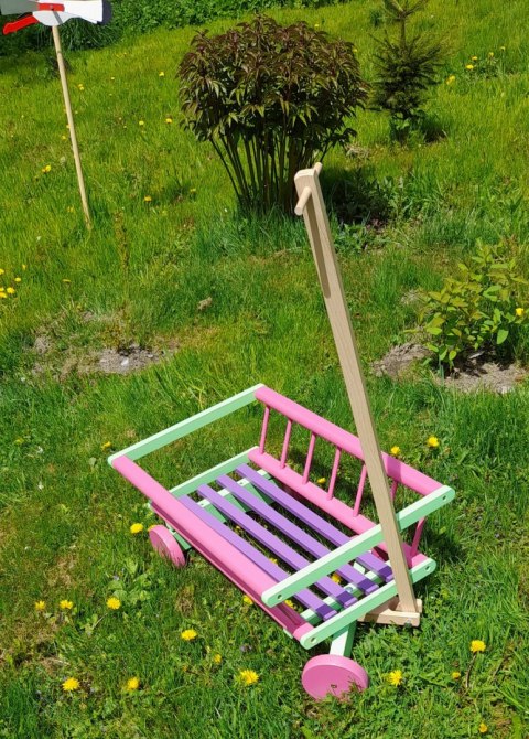 Wóz drabiniasty drewniany ogrodowy DUŻY 60 cm RÓ Wóz drabiniasty drewniany ogrodowy DUŻY 60 cm RÓ