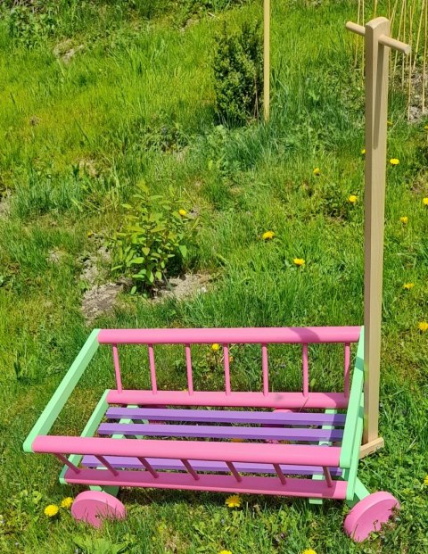 Wóz drabiniasty drewniany ogrodowy DUŻY 60 cm RÓ Wóz drabiniasty drewniany ogrodowy DUŻY 60 cm RÓ