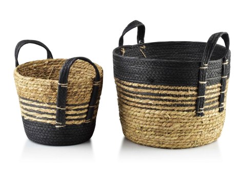BALI Komplet 2 KOSZY trawa morska 33x33xH:26/24x24xH:21cm BALI Komplet 2 KOSZY trawa morska 33x33xH:26/24x24xH:21cm