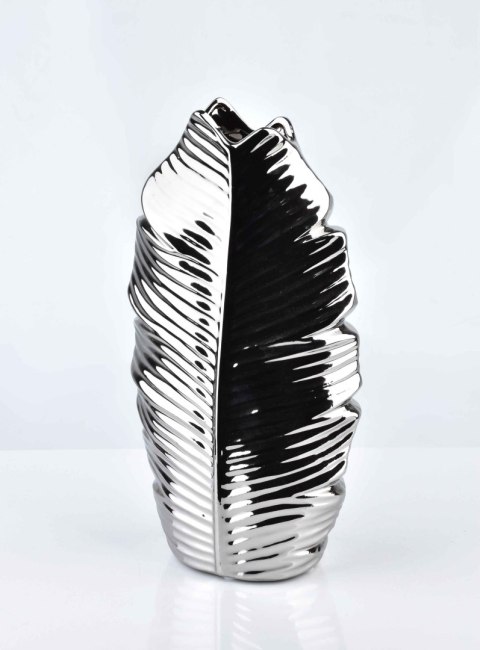 LEAF SILVER WAZON 7x14xh28cm LEAF SILVER WAZON 7x14xh28cm