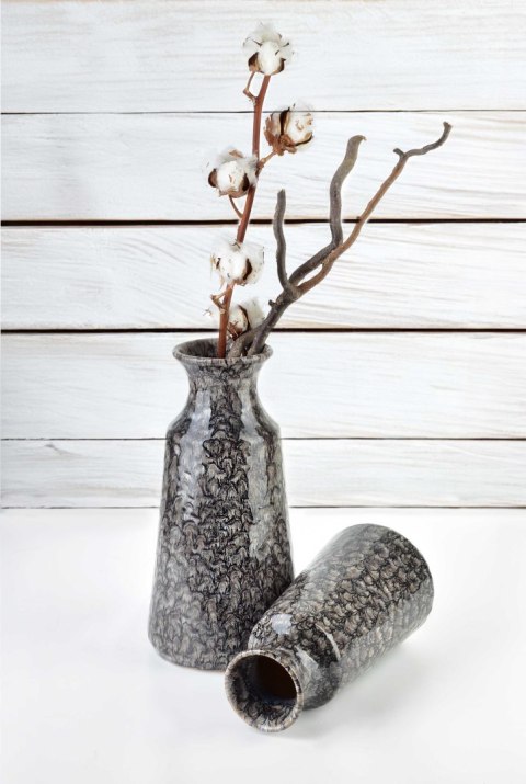 YARINE GREY Wazon 9,5XH30,5CM YARINE GREY Wazon 9,5XH30,5CM