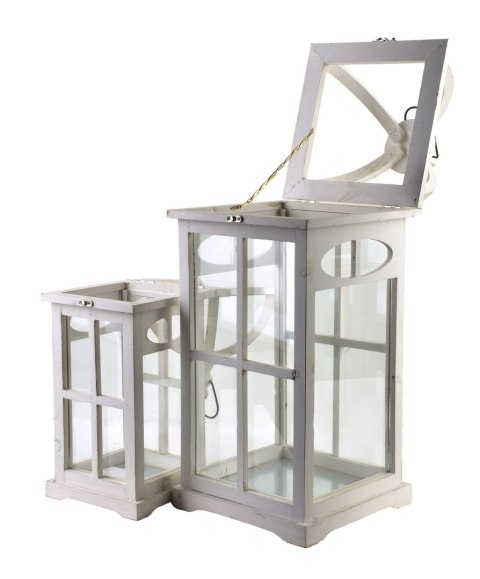 LOKKE Komplet 2 latarni 25x25x64/18x18x48cm LOKKE Komplet 2 latarni 25x25x64/18x18x48cm