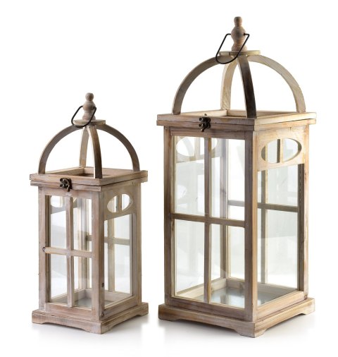 LOKKE Komplet 2 latarni 25x25x64/18x18x48cm LOKKE Komplet 2 latarni 25x25x64/18x18x48cm