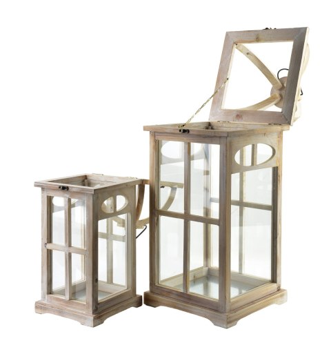 LOKKE Komplet 2 latarni 25x25x64/18x18x48cm LOKKE Komplet 2 latarni 25x25x64/18x18x48cm