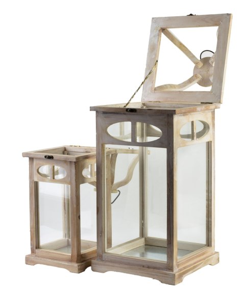 LOKKE Komplet 2 latarni 25x25x64/18x18x49cm LOKKE Komplet 2 latarni 25x25x64/18x18x49cm