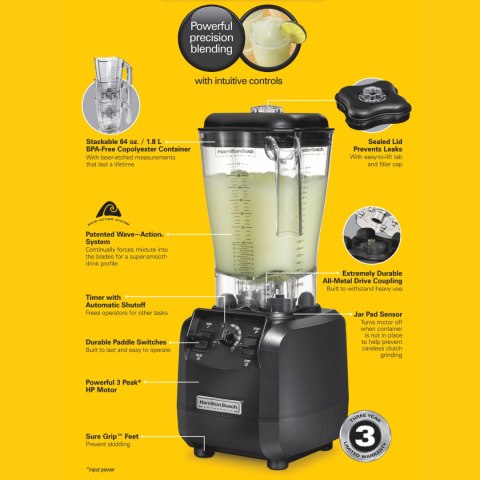 Blender barmański HBH550R-CE Fury® 1.8l 880W, Hamilton Beach Commercial Blender barmański HBH550R-CE Fury® 1.8l 880W, Hamilton Beach Commercial
