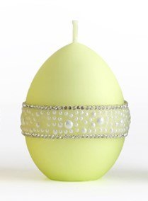 Świeca CRYSTAL jajko małe 5x9cm zielona